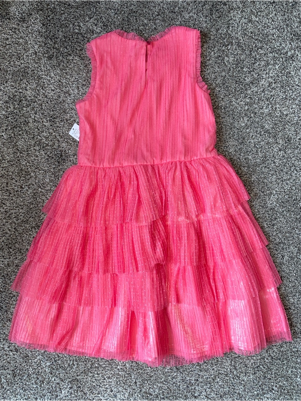 NWT ZENZI Hot Pink Ruffled Tulle Dress. Size XL (14). - Picture 3 of 5
